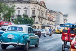 Aankomst in Oud Havana Cuba